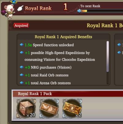 Royal Points & Royal Rank 3
